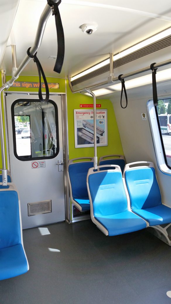 Another inside shot of the BART mock-up.