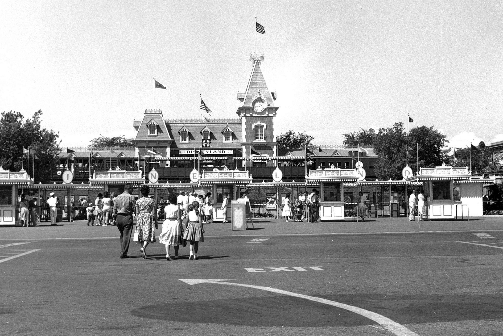 Disneyland entrance, circa 1960.