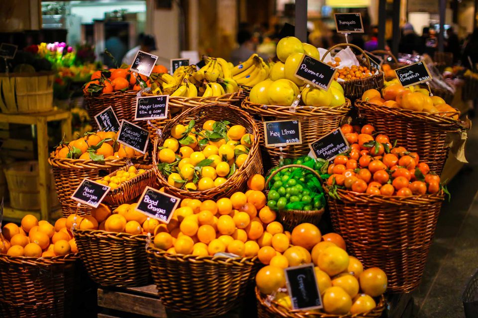 Colorful fruits at Eataly