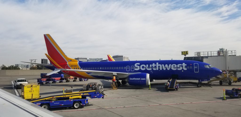 Boeing 738 Max 8 at LAX