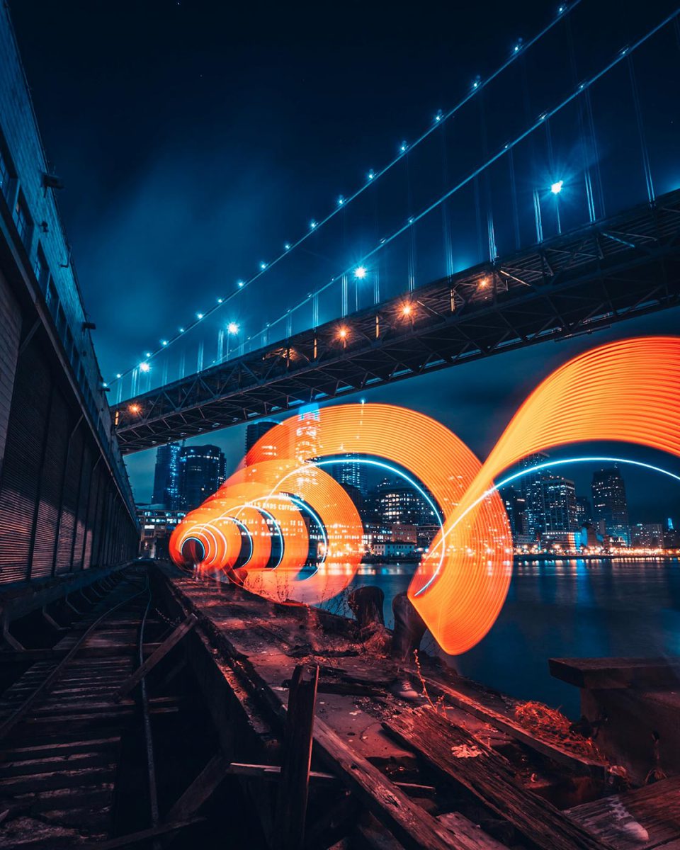 Light painting in San Francisco