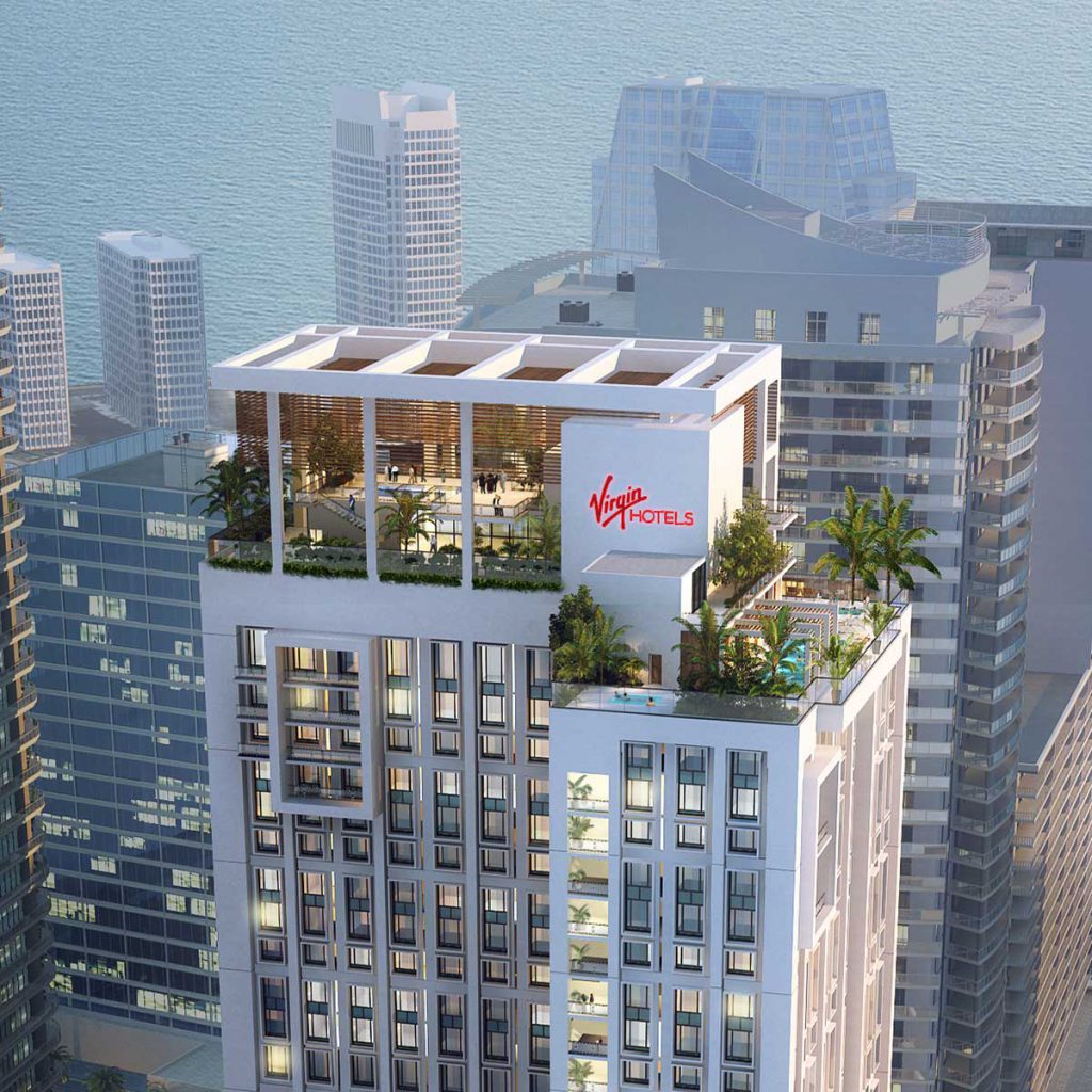 Artist rendering of Virgin Hotels in Miami