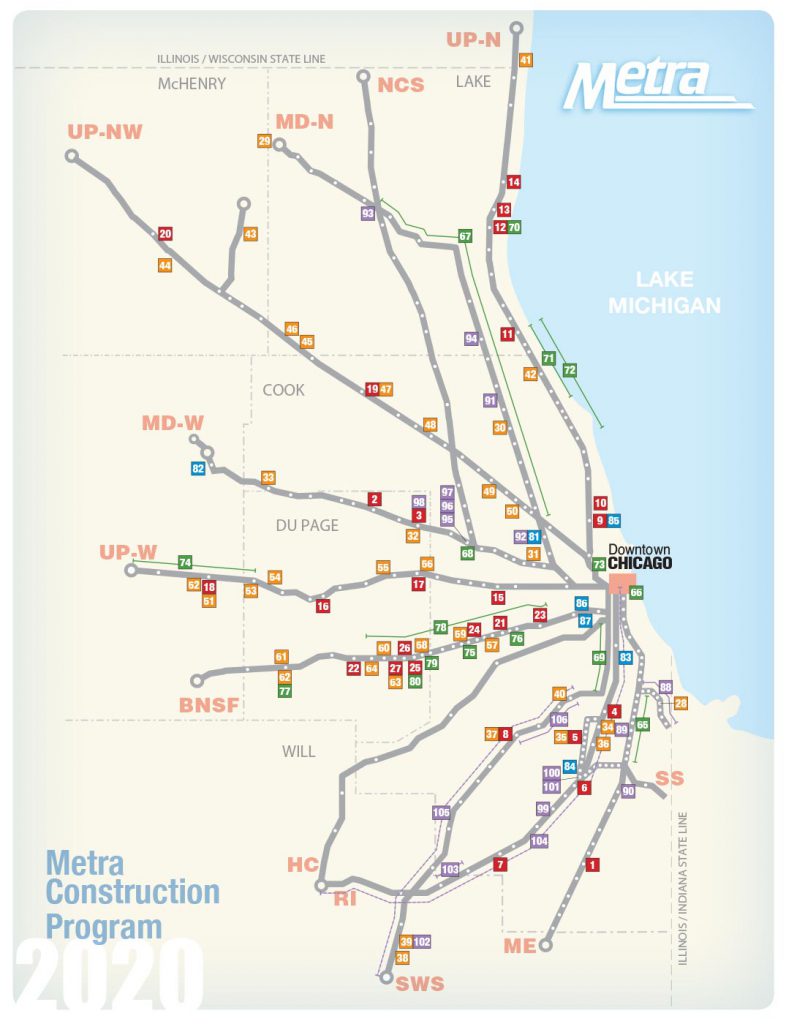 Metra Zone Map